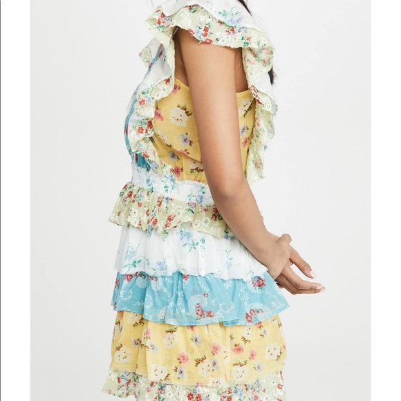 LoveShackFancy Phyllis Tiered Mini Dress M - Picture 3 of 12